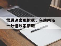 开云体育入口-雷恩达表现抢眼，乌迪内斯一分惜败索萨诺的简单介绍